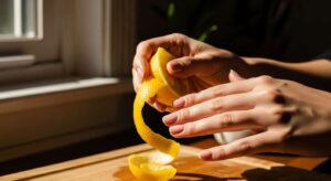 The lemon peel rub that whitens yellow nails : how citric acid lifts stains instantly